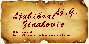 Ljubibrat Gidaković vizit kartica